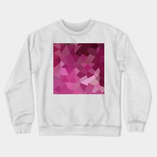 French Rose Pink Abstract Low Polygon Background Crewneck Sweatshirt